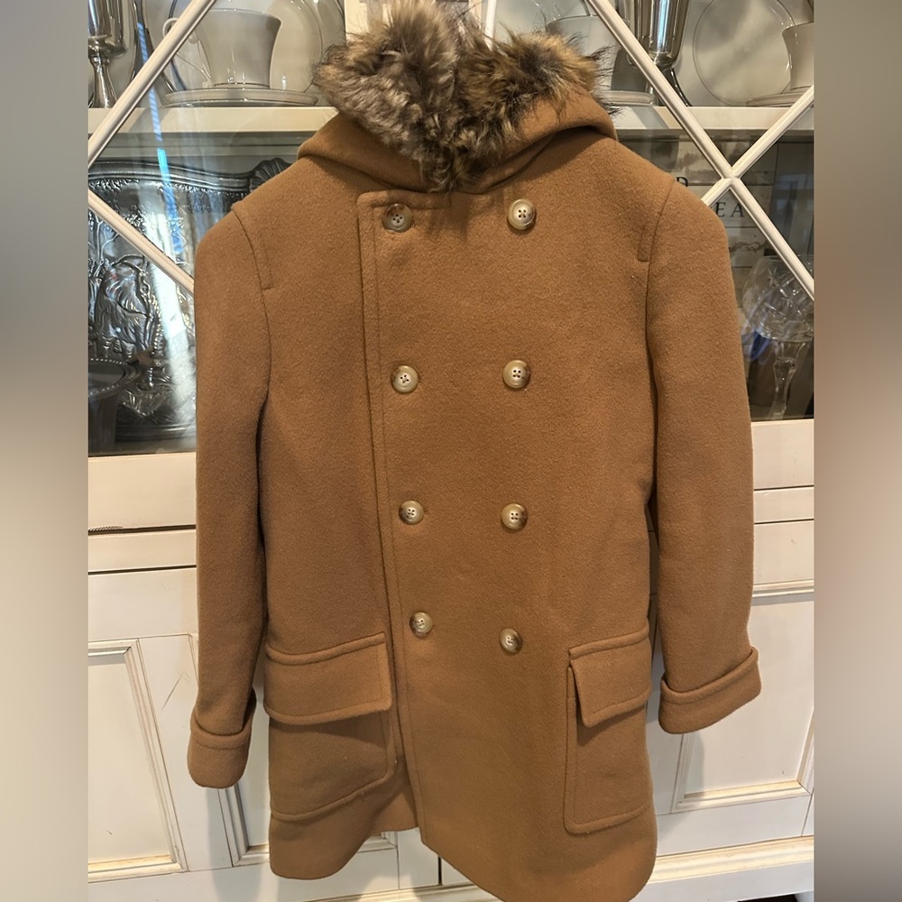 Polo by Ralph Lauren Brown Fur-Lined Coat